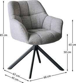 Draaibare Eetkamerstoel Steel