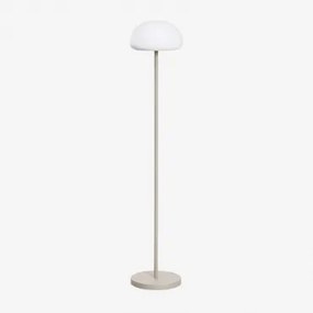 Draadloze Led Buitenvloerlamp In Ijzer Zeliro Rookgroen - Sklum