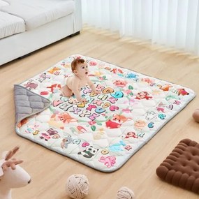 VEVOR Baby Speelmat, 50 x 50 inch Baby Kruipmat, Antislip Eendelig Verdikt Zacht Baby Speelmat, Opvouwbare Oprolbare Vloermat, Waterdichte Activiteiten Speelmatten voor Baby's, Peuters, Zuigelingen, Machinewasbaar