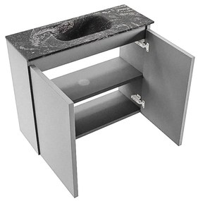 Mondiaz Ture DLux toiletmeubel 60cm plata met wastafel lava midden zonder kraangat