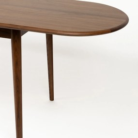 Zuiver Twist Oval Walnut Uitschuifbare Eettafel Walnoot 185-240 Cm - 90 X 185cm.