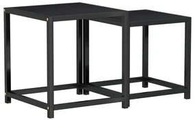 vidaXL Salontafels 2 st MDF zwart