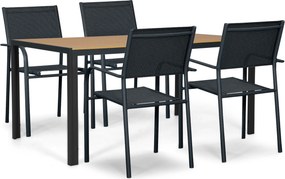 Tuinset 4 personen 160 cm Aluminium Grijs Presto Brentino/Creta