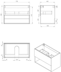 Best Design Rigatti onderkast 80cm eiken