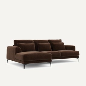 Hoekbank links fluweel chenille, Marsile