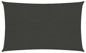 vidaXL Zonnezeil 160 g/m² 3x4,5 m HDPE antracietkleurig