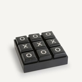 Spel tic tac toe in gebeitst mangohout, Morpha