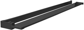 Sanigoods Obby inkortbaar handdoekrek / planchet voor douchewand mat zwart 140cm