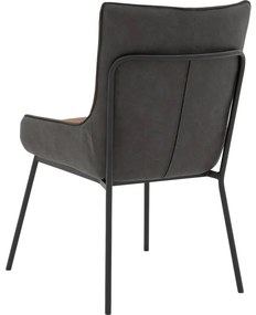 Goossens Excellent Eetkamerstoel Matteo bruin stof leuning, elegant chic