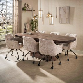 Eettafel Deens Ovaal 240 Cm - 240 X 105cm.