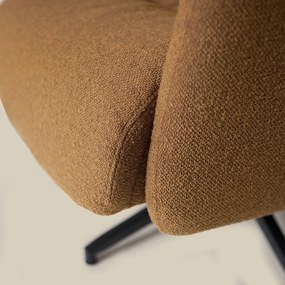 Verstelbare Fauteuil Met Voetenbank Caramel