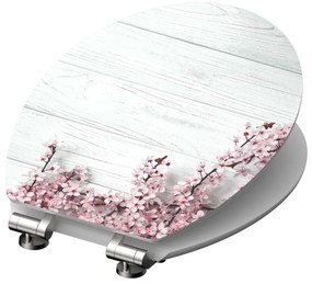 SCHÜTTE Toiletbril met soft-close FLOWERS WOOD MDF hoogglans
