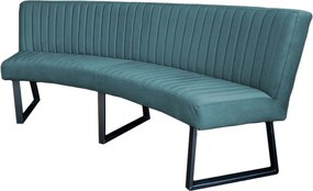 Eetkamerbank - Hengelo - stof Element petrol 14 - geschikt voor ovale tafel 200 cm