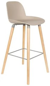 Zuiver Albert Kuip Barkruk - 75 Cm - Taupe - Set Van 2