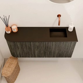 Mondiaz Joya 90cm toiletmeubel ronding links shadow met wastafel faye rechts zonder kraangat urban