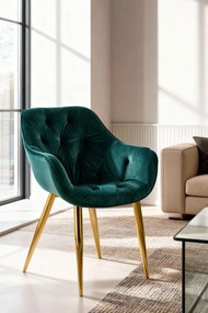 Zandel Gouden Fluwelen Stoel