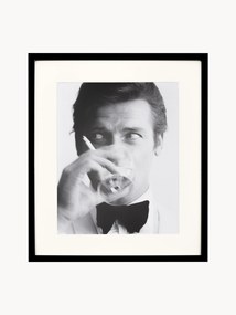Ingelijste digitale print James Bond Drinking