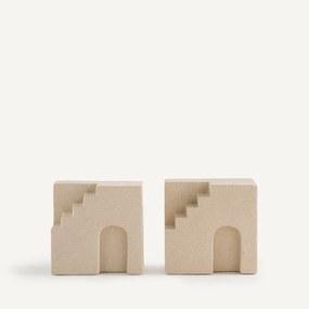 Set van 2 boekensteunen van aardewerk, Arenis