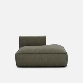 Rechts chaise longue-element voor modulaire bank, in structuurstof, Seven