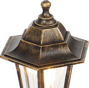 Buitenlamp antiek goud 42 cm IP44 - New Haven