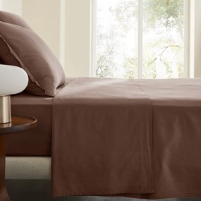 Plat laken in gewassen perkal katoen, Sabbal