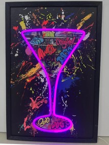 Neon Cocktail Glass