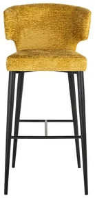 Richmond Interiors Taylor Hoge Barstoel Zachte Fusion Stof Mosterd