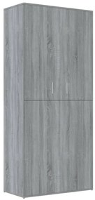 vidaXL Schoenenkast 80x39x178 cm bewerkt hout grijs sonoma eikenkleur