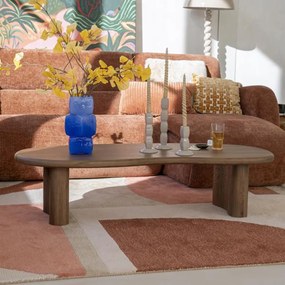Organische Salontafel Bruin Eiken - 140 X 60cm.