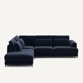 Hoekslaapbank links fluweel chenille, Marsile