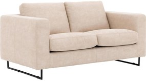 Goossens Excellent Bank Jovani beige, micro leer, 2-zits, urban industrieel