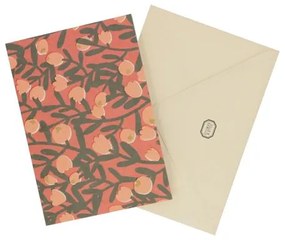 Kaart met envelop, besjes, roze