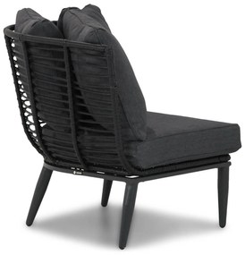 Hoek loungeset 4 personen Wicker Zwart  Coco Coco Leonardo