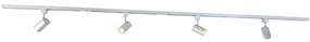 Modern railsysteem met 4 spots zilver 1-fase  - Iconic Yade