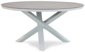 Dining Tuintafel rond 150 cm Aluminium Wit Livorno