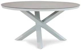 Dining Tuintafel rond 150 cm Aluminium Wit Livorno