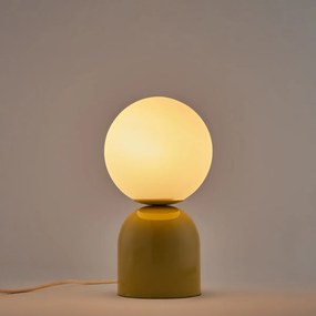 Tafellamp, van staal en opaalglas, SILA