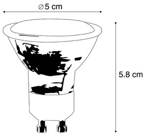 Set van 5 GU10 LED lampen 3W 250 lm 2200K