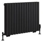 Eastbrook Tunstall dubbele radiator 80x60cm 1145W zwart mat