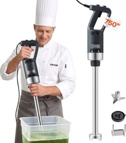 VEVOR Staafmixer 750W, Hoogwaardige staafmixer met instelbare snelheden, Multifunctionele staafmixer van roestvrij staal 855 mm, Afneembare roerstaaf, Inclusief wandhaak en vervangende meskop