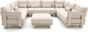 Hoek loungeset Bellagio | 6 personen | Loungeset Beige | Hoekbank Aluminium | 324x334cm | Kees Smit Tuinmeubelen