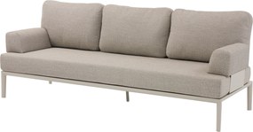 Hong Kong 3-zits loungebank aluminium latte zand