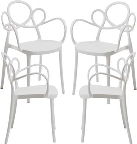 Set 4 Sky Stoelen met Armleuningen