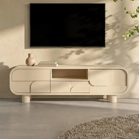 Beige Tv-meubel Organisch 150 Cm - 150x40x45cm.