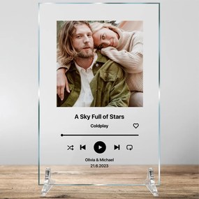 INSPIO Liedje op glas, Spotify-plaquette van glas