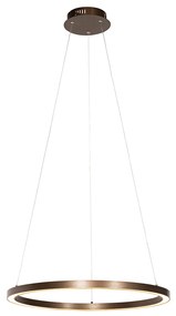 Hanglamp brons 60 cm incl. LED 3-staps dimbaar - Girello Design rond Binnenverlichting Lamp