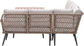 Garden Impressions Kalibo hoek lounge dining set R 4-delig - donker grijs