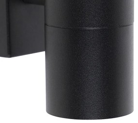 Set van 2 buitenwandlamp zwart RVS IP44 - Solo Modern GU10 IP44 Buitenverlichting cilinder / rond