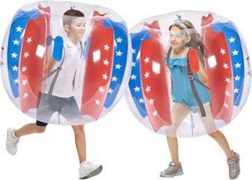 VEVOR 2-delige opblaasbare bumperballen, 1,2 m bumperbal voor kinderen en tieners, opblaasbare bubbelbal, PVC bubbelballen, buiten, speeltuin, tuin, park enz. Rode en blauwe strepen