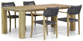 Tuinset 4 personen 200 cm Rope Grijs Lifestyle Garden Furniture Dallas/Brighton
